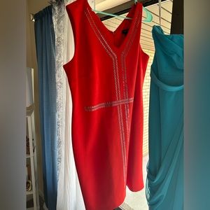 Red like new sleeveless dress, 22/24W
